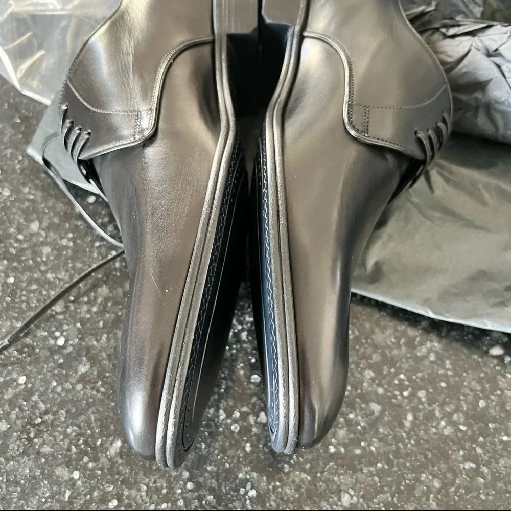 New Dolce & Gabbana Black‎ Leather Derby size 5 authentic Oxford